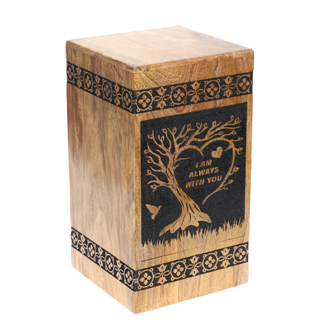 Human Ashes Adult Male Female, Wooden Urns Box Mango Wood Cremation Urns for