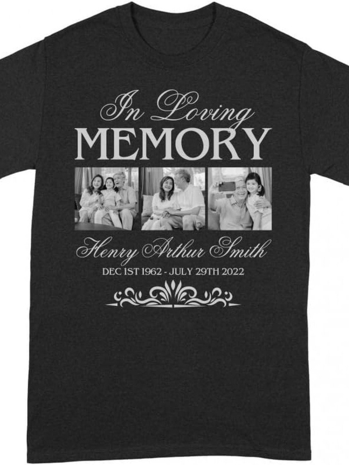 Memorial T-Shirt Custom Photo Loving Memory Memorial Sympathy Gifts for Family ❀