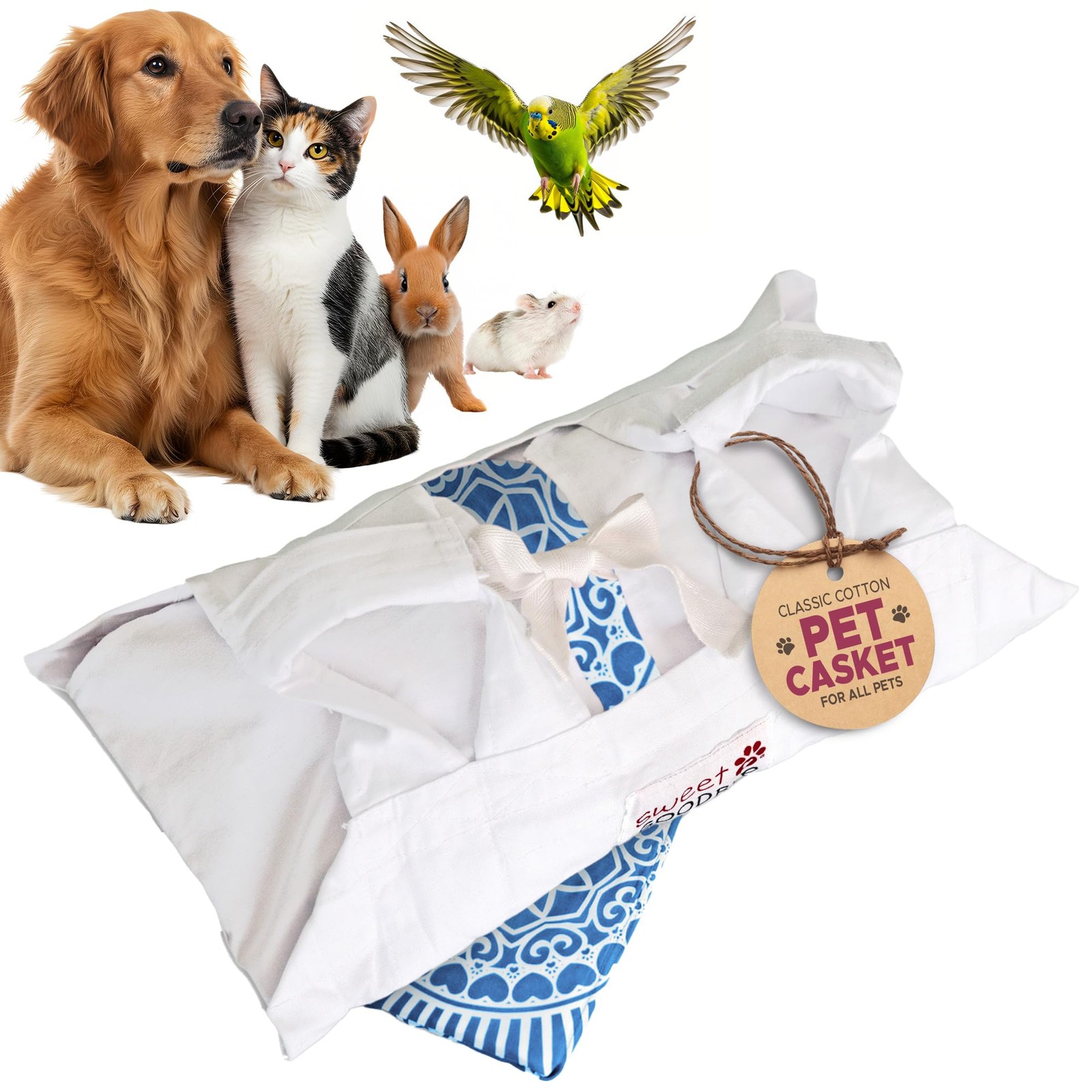 Sweet – Pet Ceremony Kit Classic Cotton- Casket For All – Rabbits