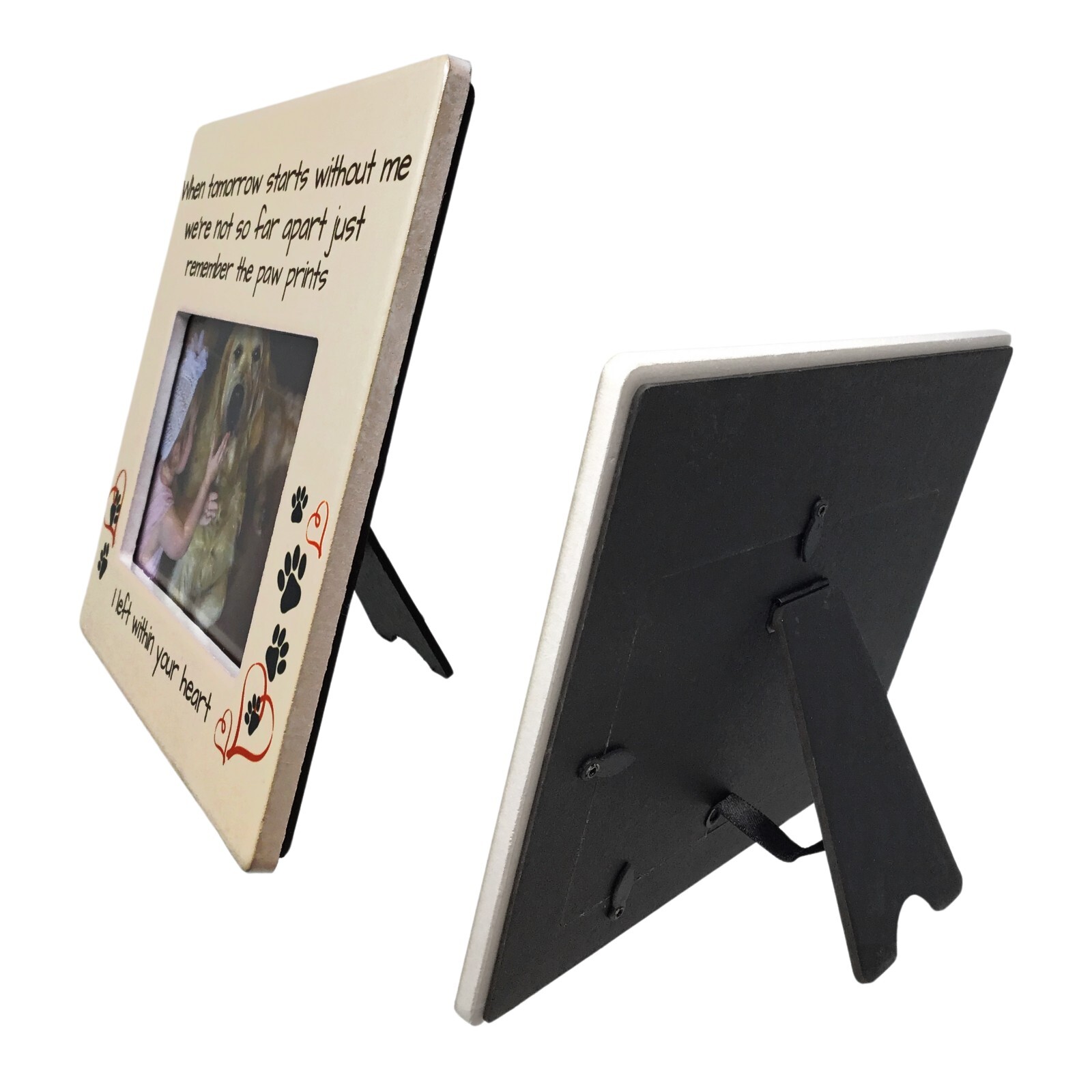 Pet Memorial Photo Frame – When Tomorrow Starts Without Me Sentiment #2379