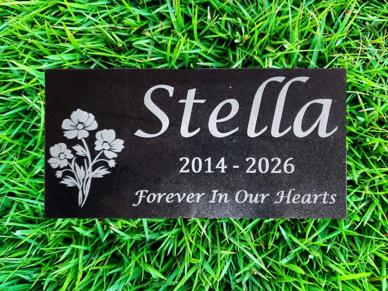 Custom Engraved Granite Pet Memorial Stone – Grave Marker & Headstone Plaque t21
