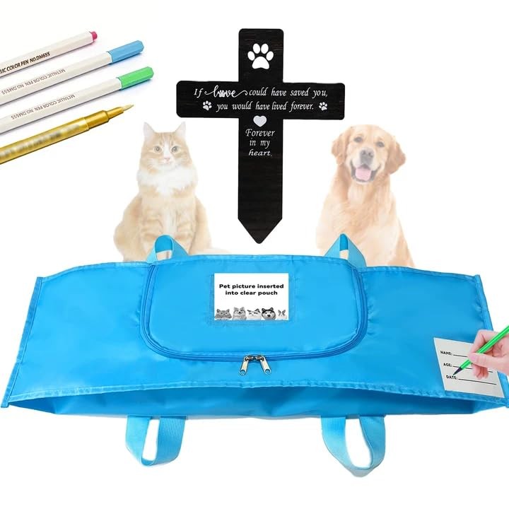 Eco-Friendly Pet Casket Body Bag, Pet Burial Box with Dignity, Dog Casket for Bu