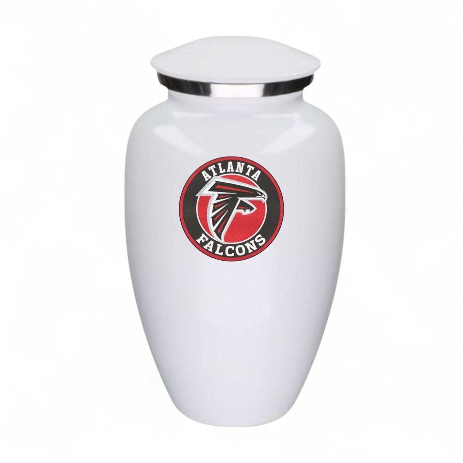 Atlanta Football Theme Large Aluminum Cremation Urn Adult Human Ashes w/Bag