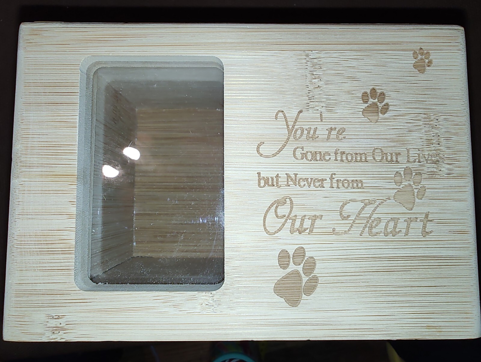 Pet Urns Memorial Dog Cat Wooden Box Cremation Natural Wood Color Picture
