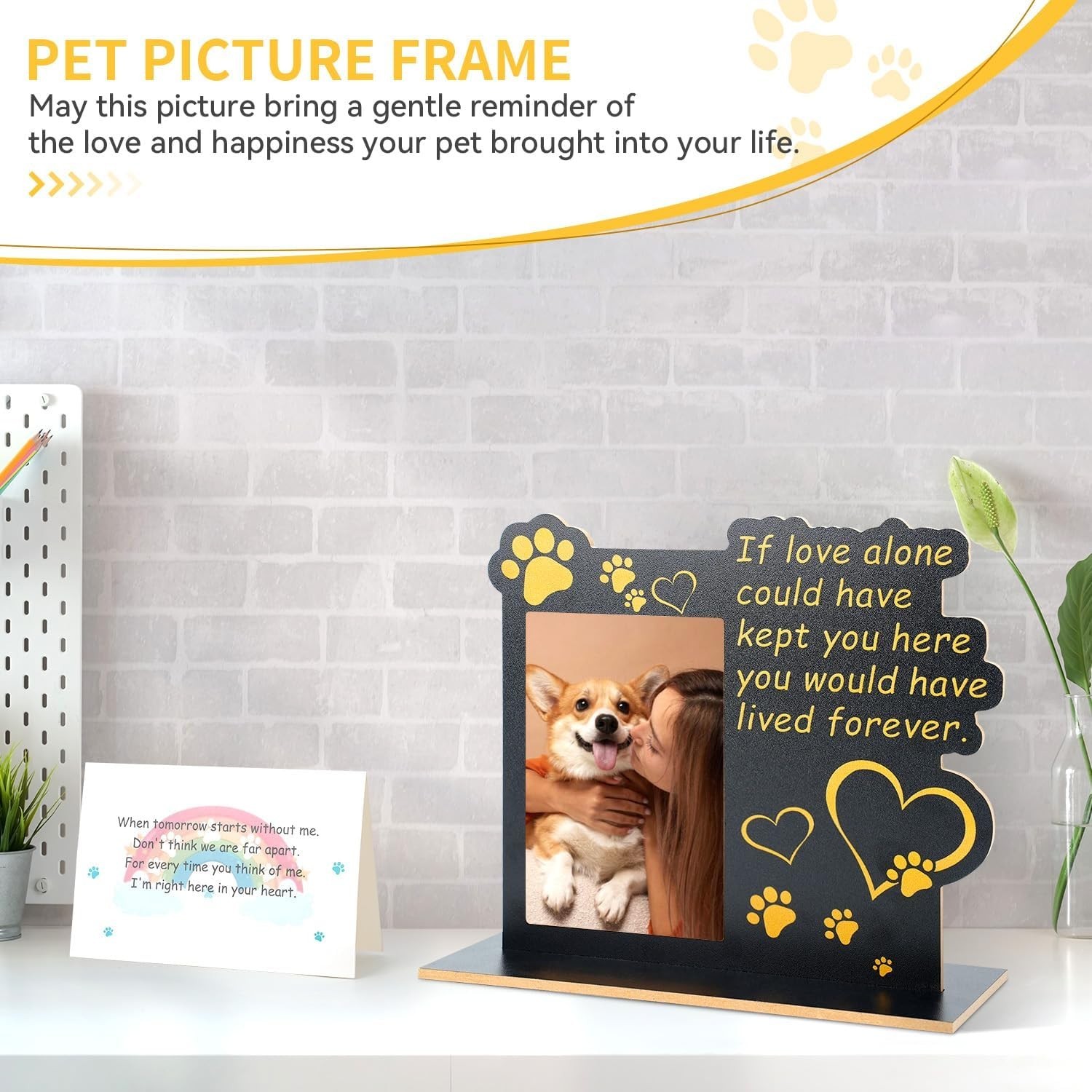 Pet Memorial Gift for Dogs Cats, Pet Loss Gift, Sympathy Gift Set for Cats Dog