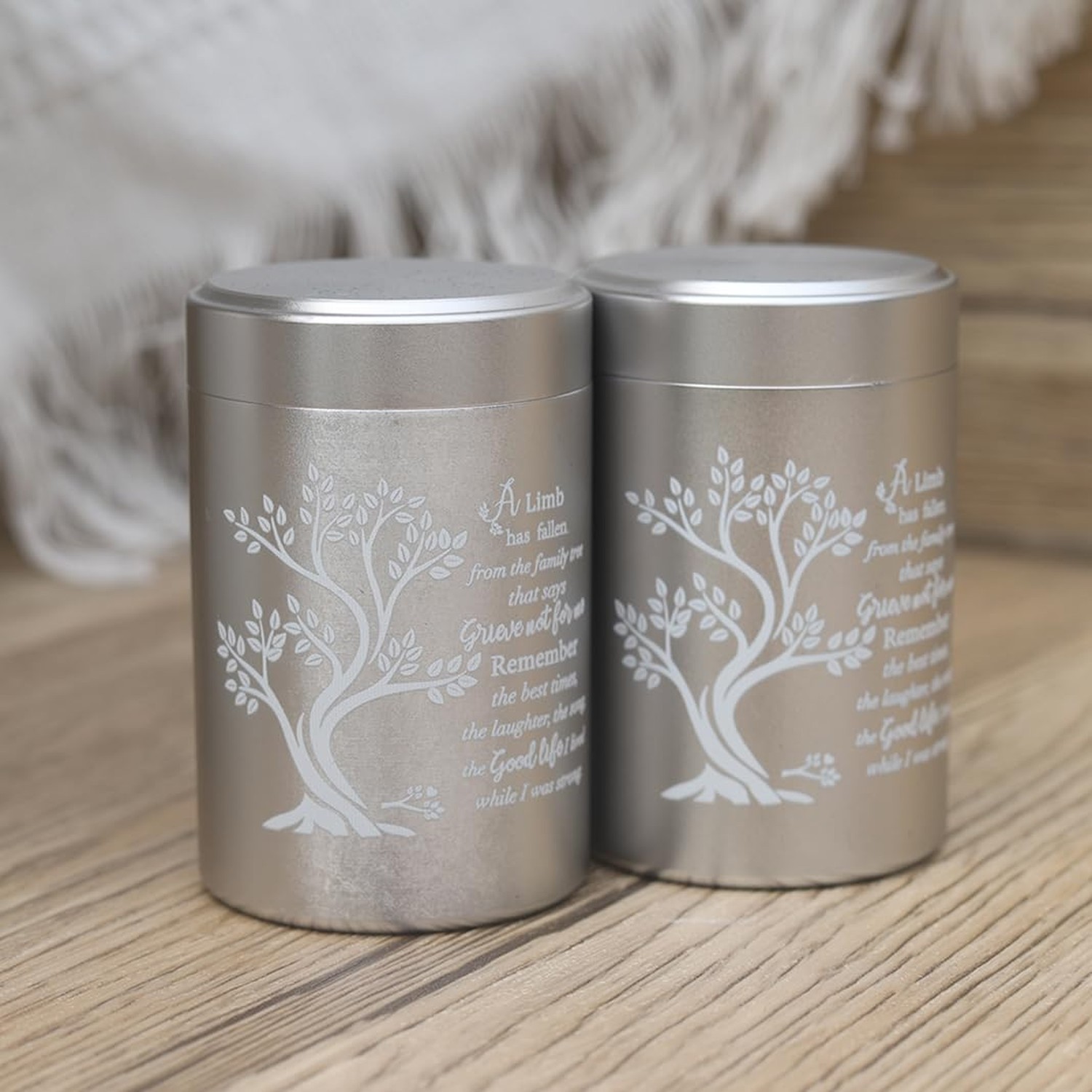 Small Aluminum Keepsake Urns for Human Ashes – Set of 4 Mini Memorial Urns – …