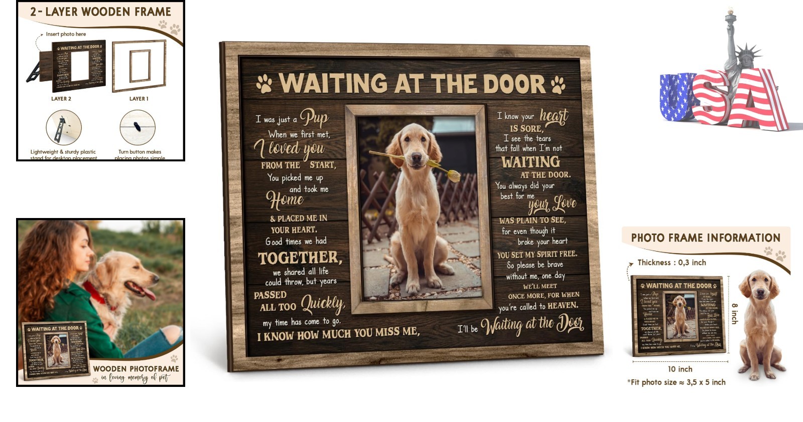 Beautifully Packaged Dog Memorial Frame – Comforting Keepsake for Pet Owners