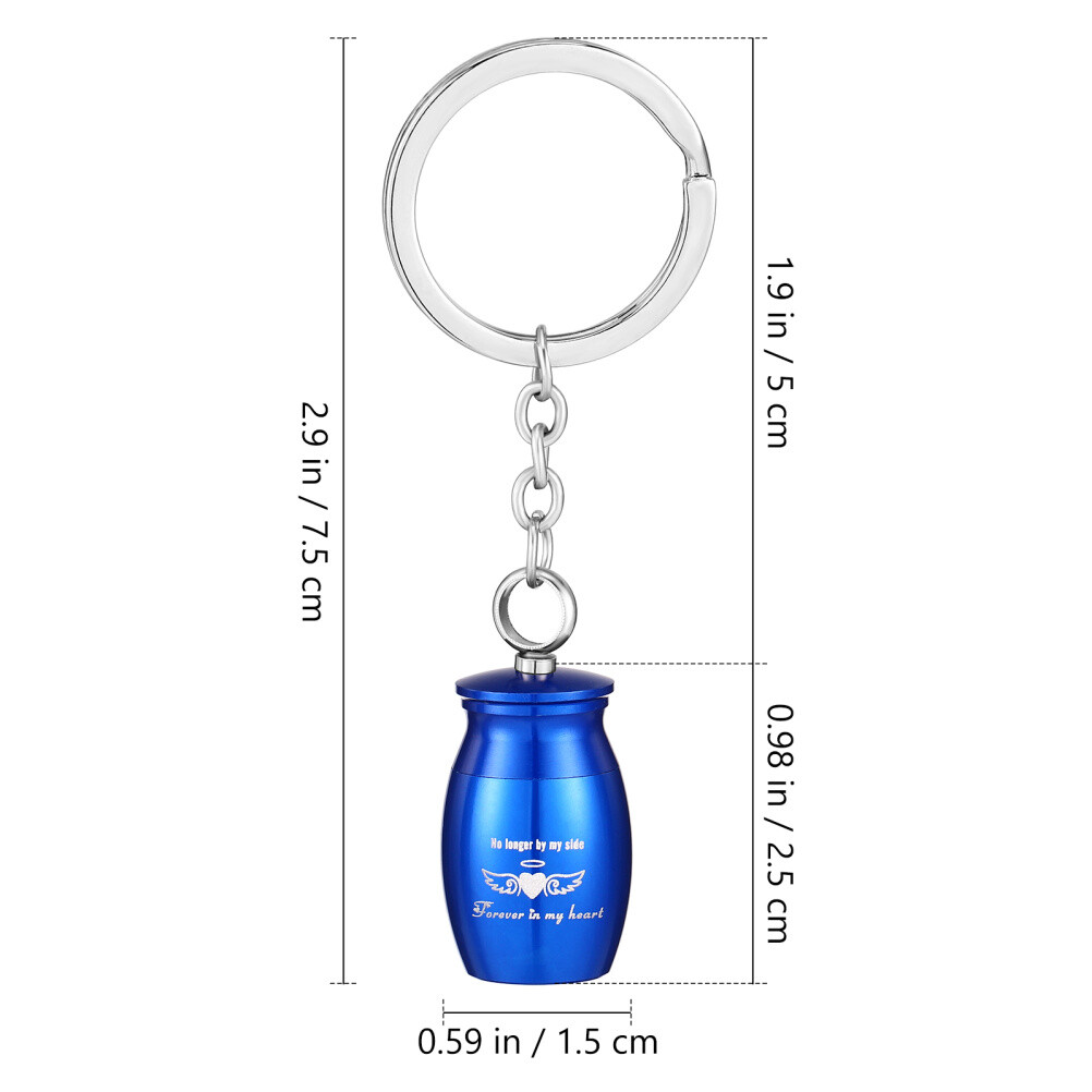 1PC Pet Ashes Keychain Bag Hanging Ornament Urn Necklace Memorial Gift