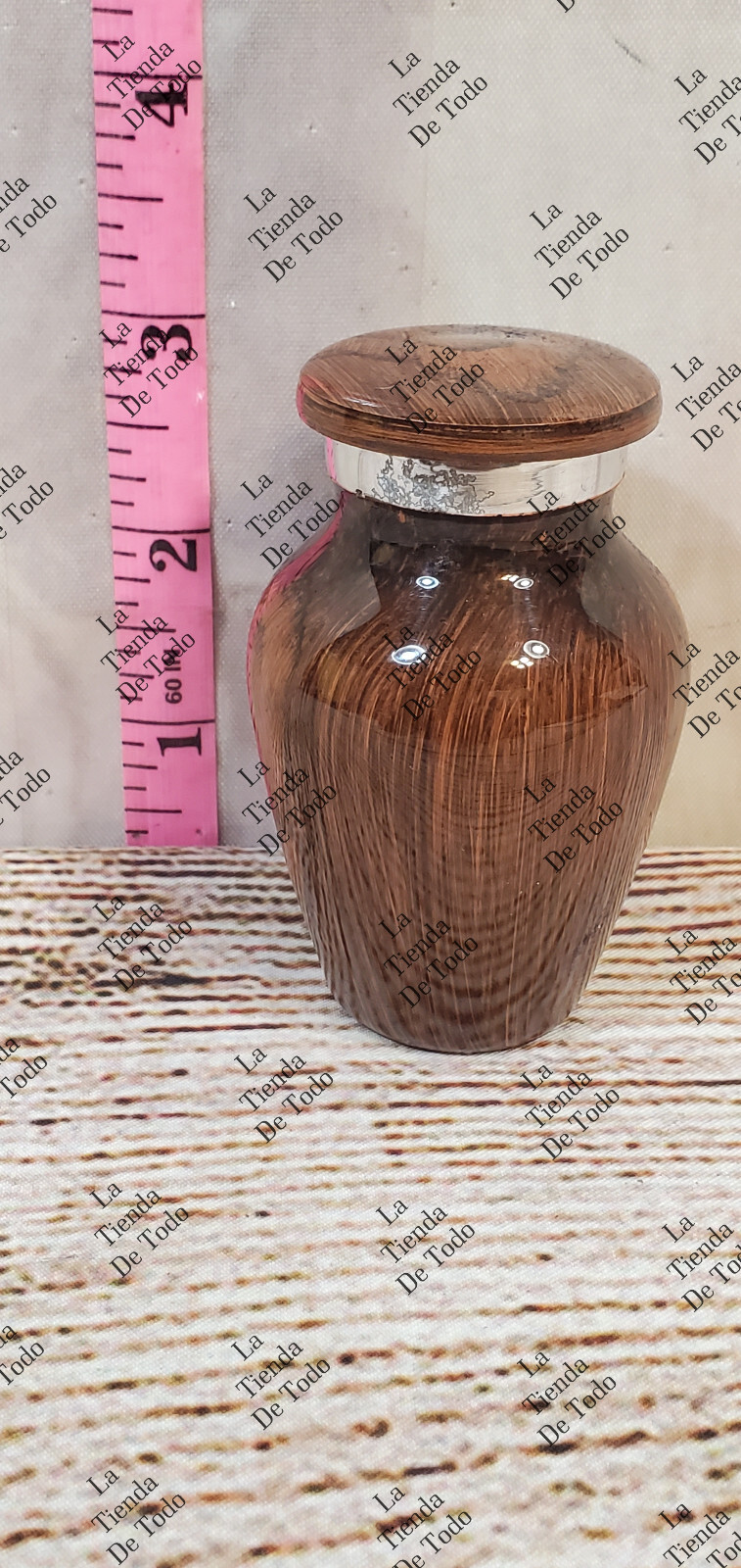 Aluminum Small Urn wood grain style paint elegant for Humas pet dog chihuhua