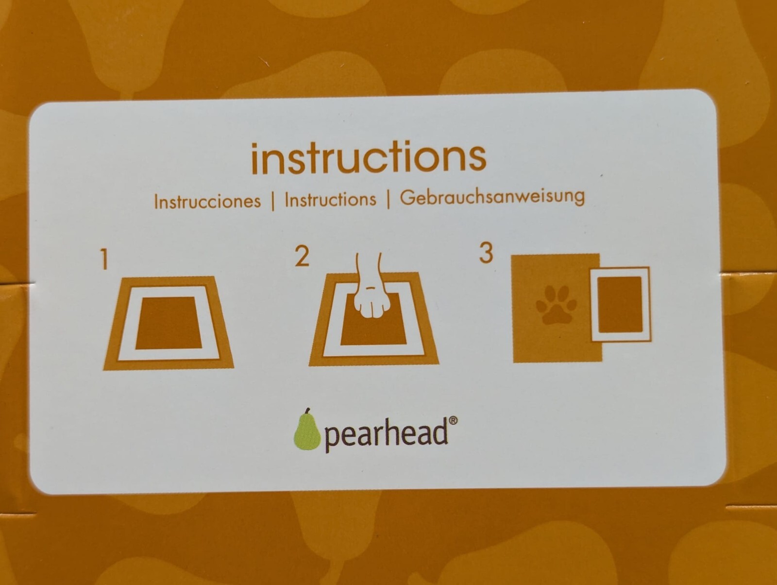 Lot of 6 x Pearhead Pet Paw Print Clean-Touch Ink Pad and Imprint Cards Memorial