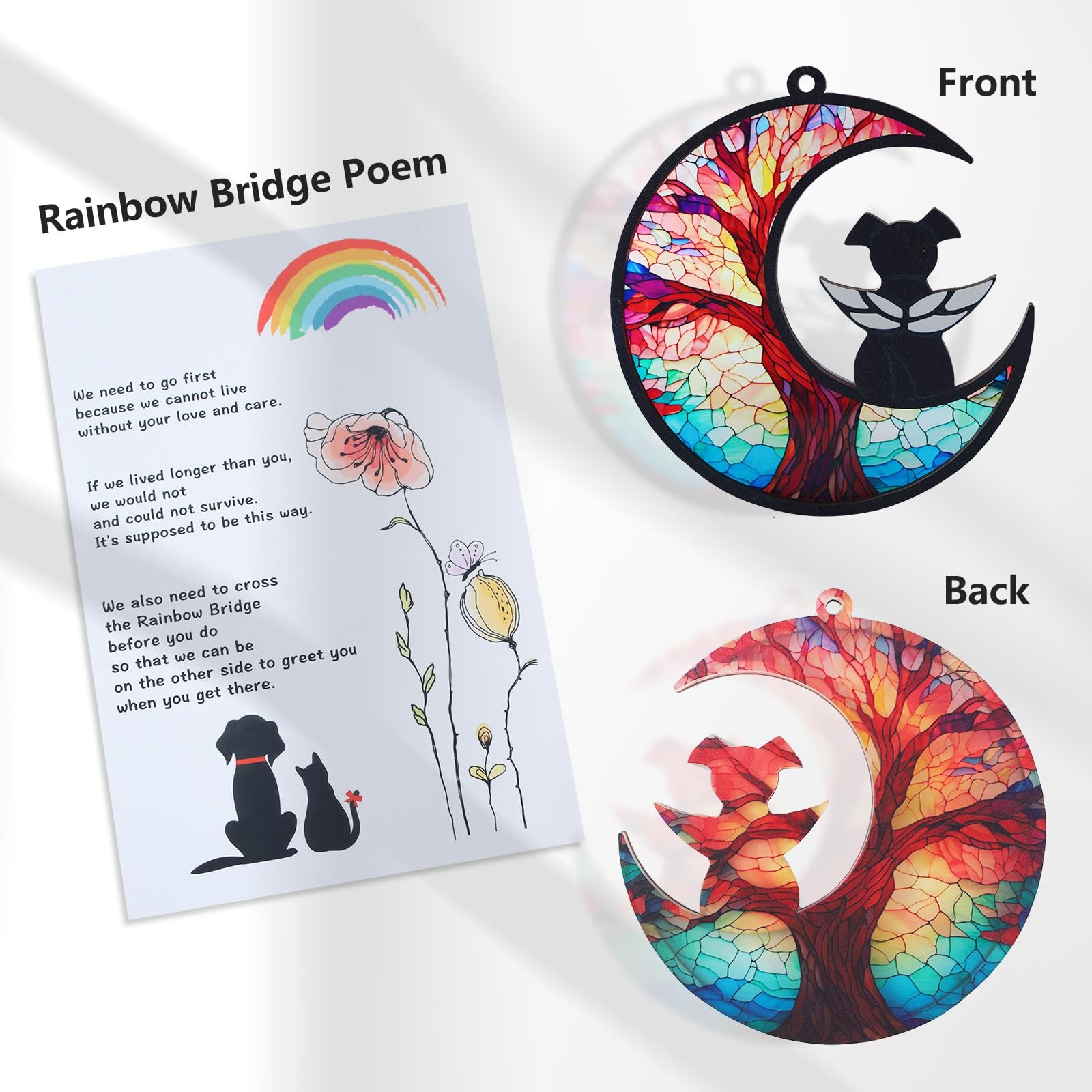 Original Cciaga Diy Dog Angel Memorial Suncatcher Sympathy Cardmemorial Gifts
