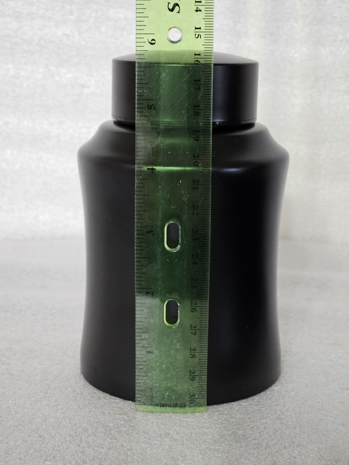 Stainless Steel Small/Med Pet Urn, Secure Screw Lid, Lightweight w/Pouch Black