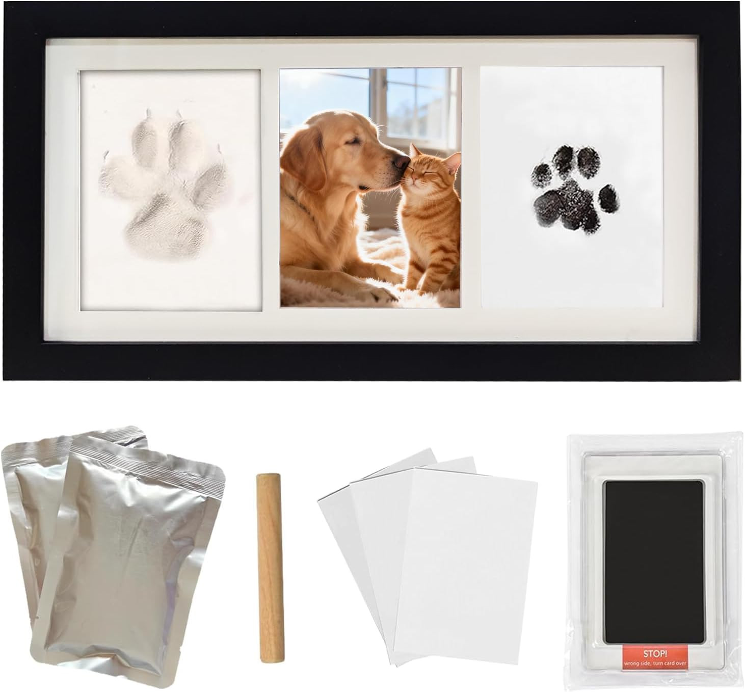 Paw Print Impression Kit Dogs Cats 2 Clay Large Ink Pad Pet Memorial Keepsake