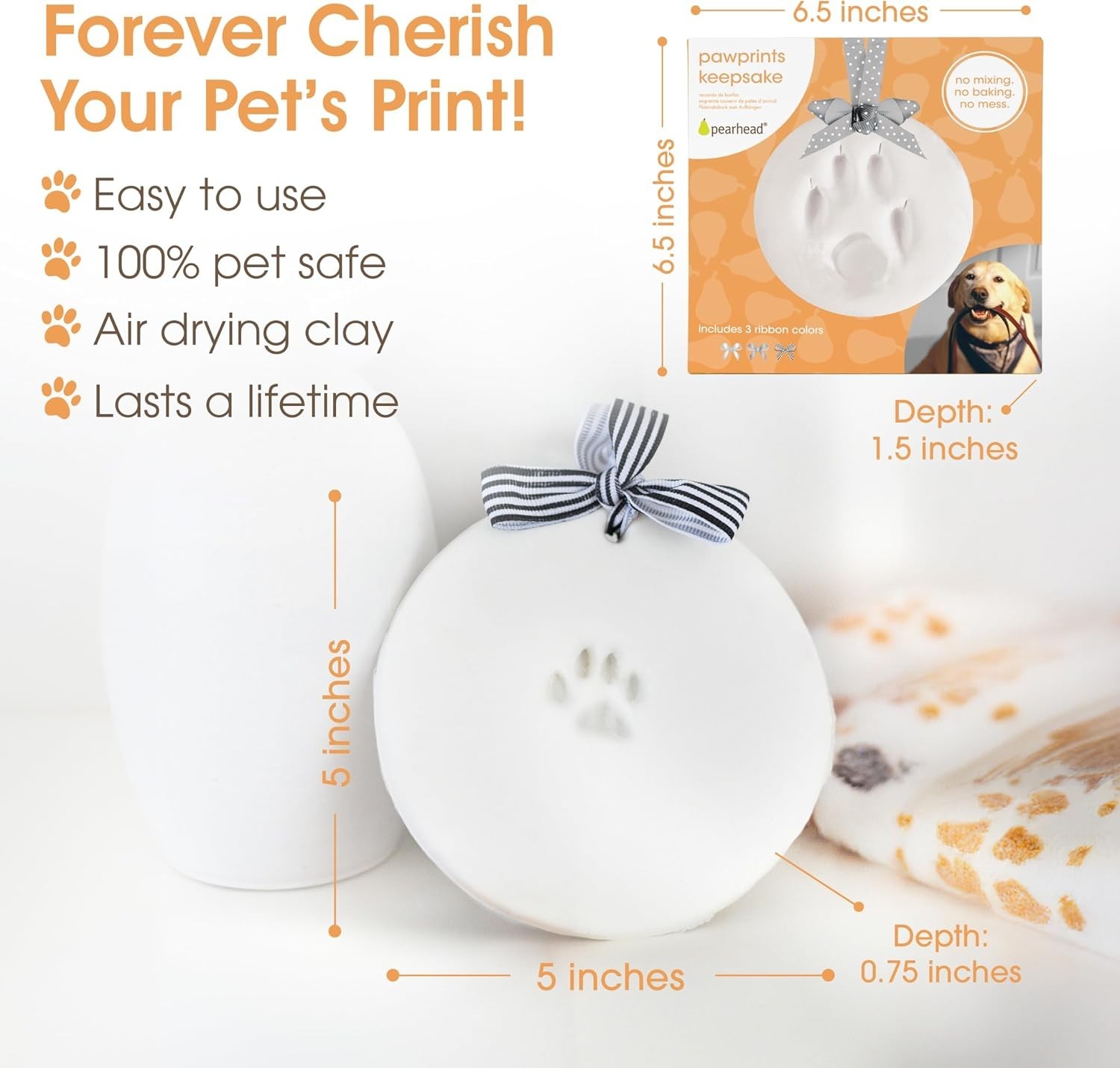 Personalized Paw Print Keepsake Kit for Beloved Pets – Tribute & Memorial