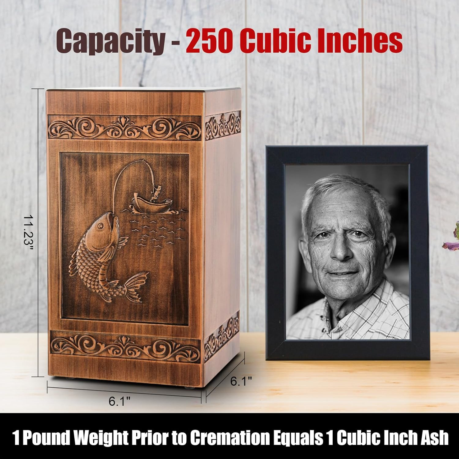 Wooden Urn for Ashes Adult Male Female, Cremation Urns for Human Ashes Adult Men