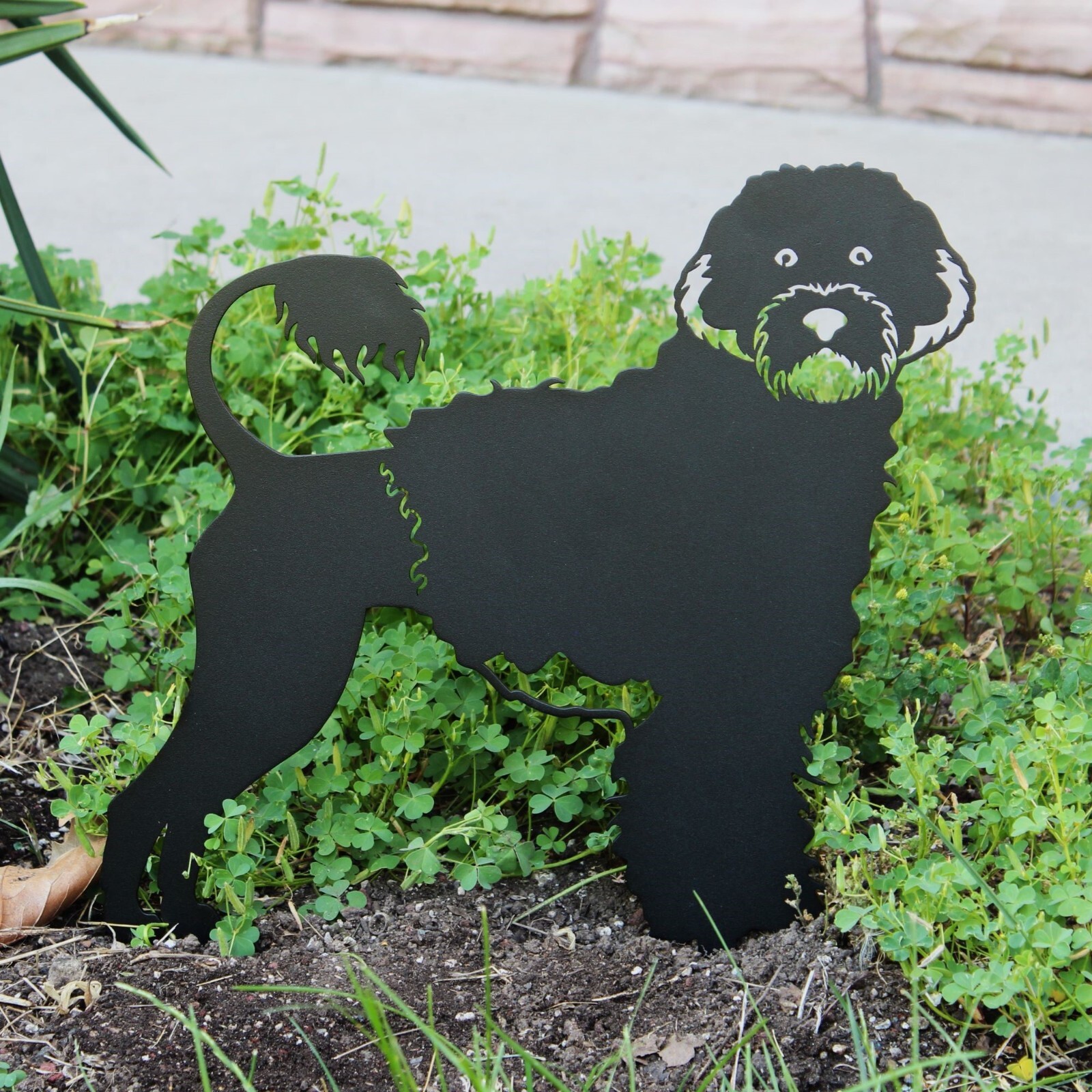 Portuguese Water Dog Black Metal Dog Silhouette