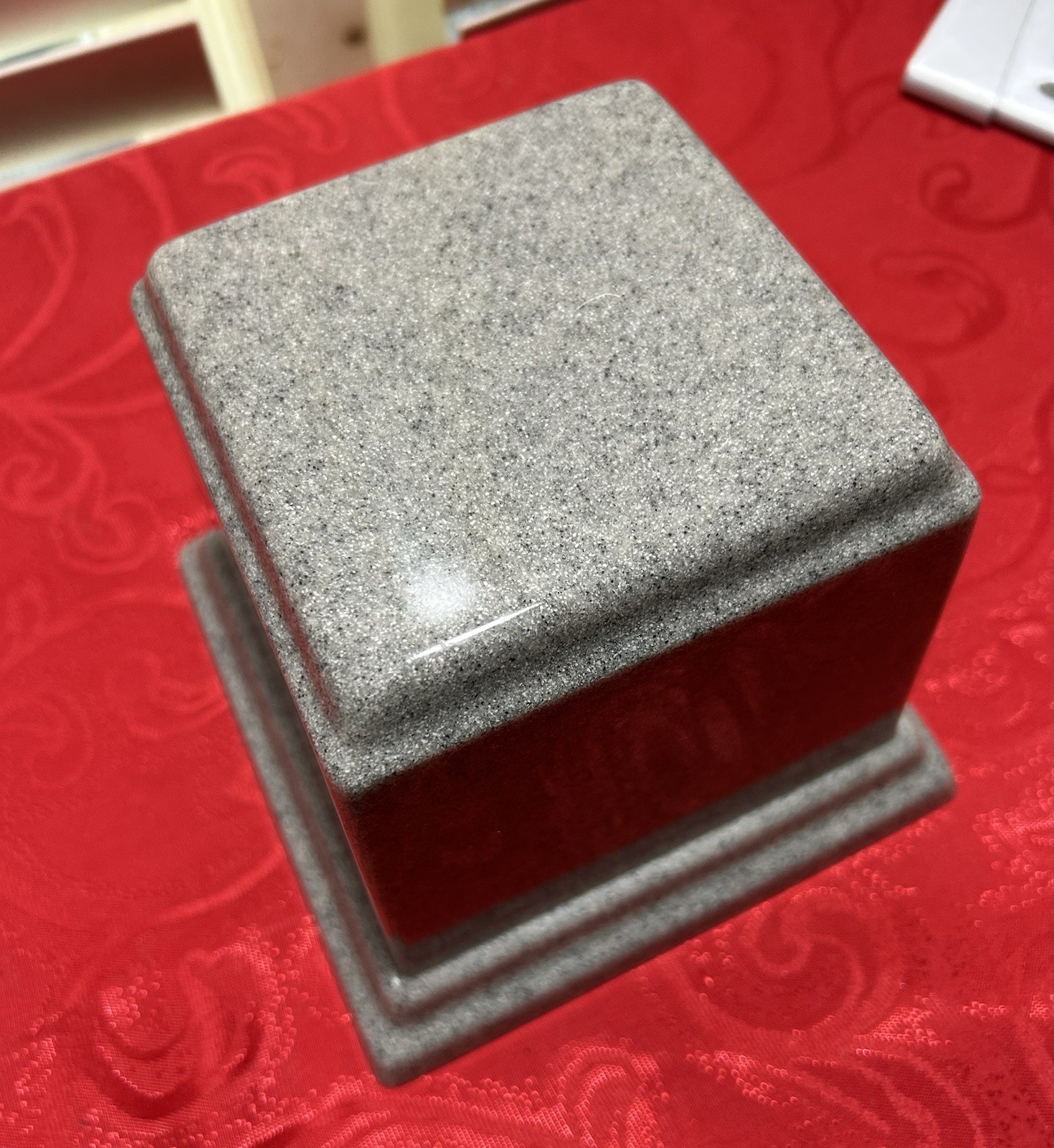 Cultured Granite Pet Urn Medium-Large Up To 75 Pounds Misty Gray