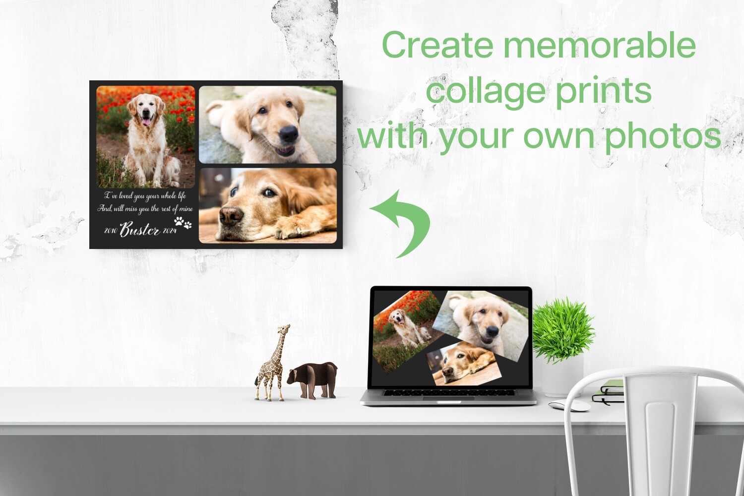 Personalized Pet Memorial Gifts with Photo of your Dog, Cat Custom Metal Print