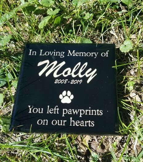 Pet Memorial Stone Custom Engraved – Cat Memorial – Dog Memorial – Grave stone
