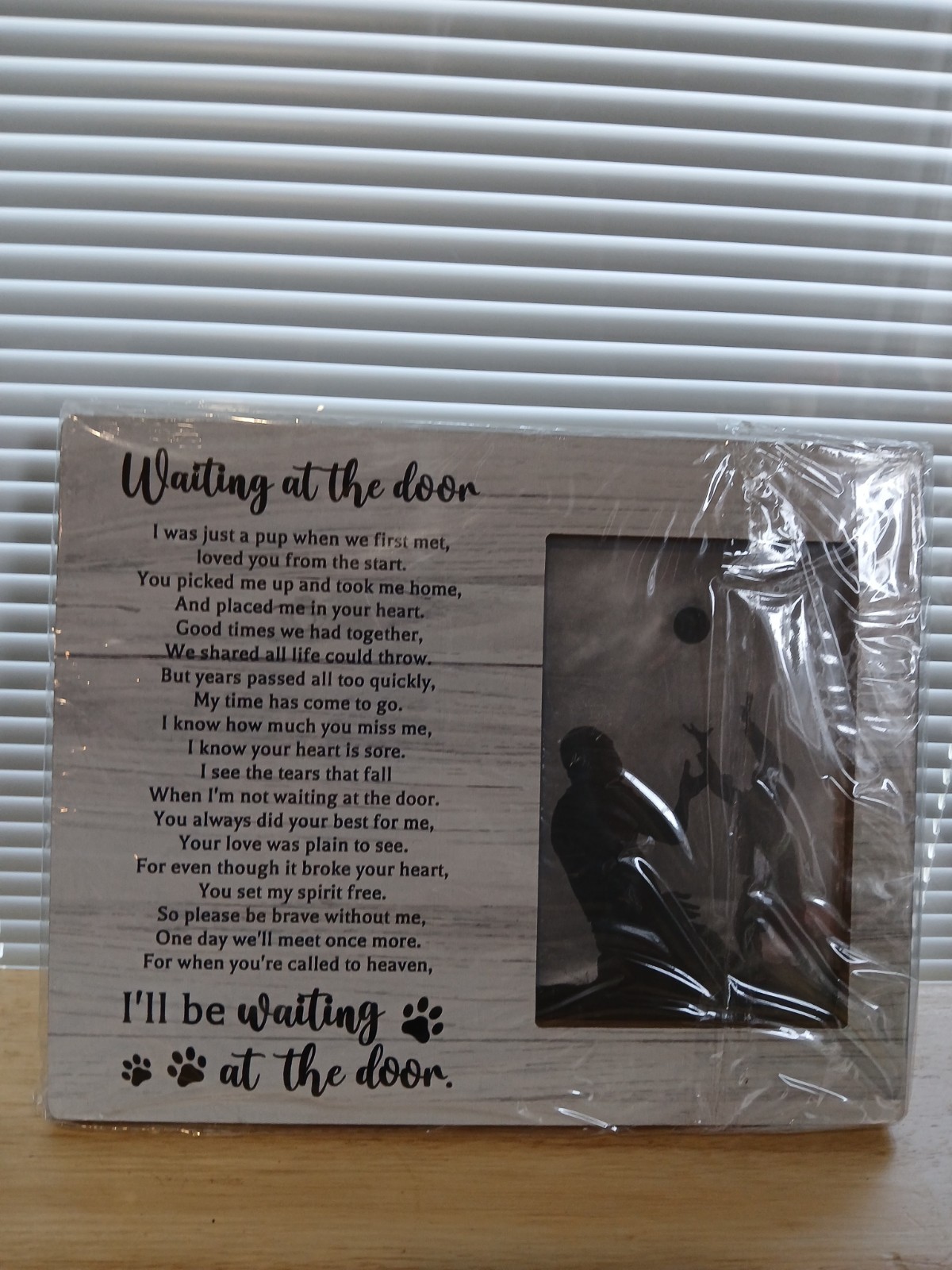 Wooden Memorial Pet Frame & Poem, NIB