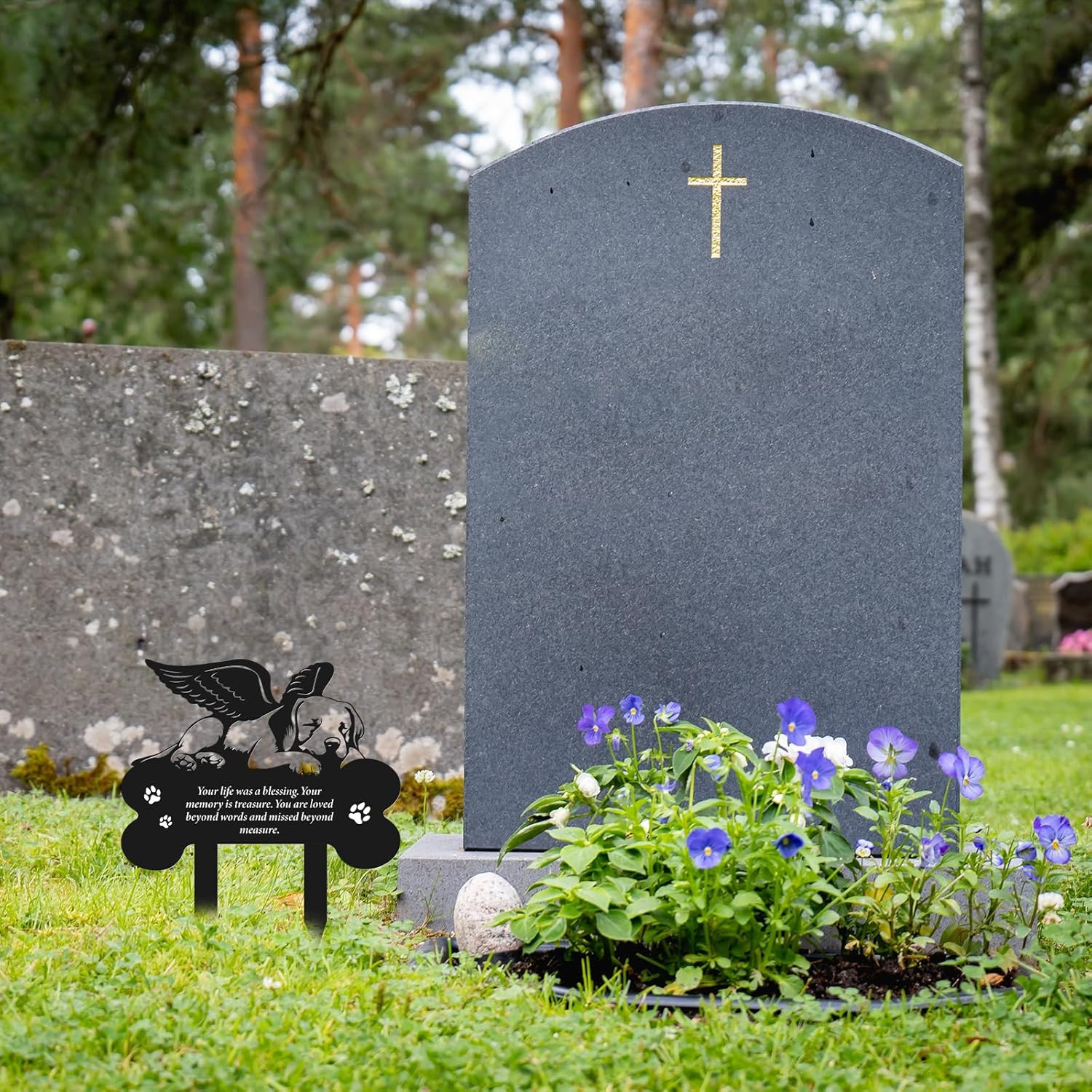 Metal Pet Grave Markers Dog, Dog Memorial Grave Markers Outdoor, Garden Plaque D