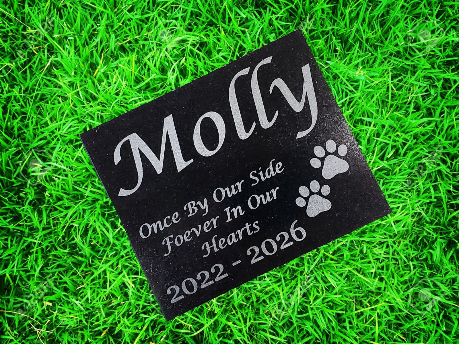 Pet Memorial Grave Marker – Granite Garden Headstone Burial Plaque – Pet Gift A7