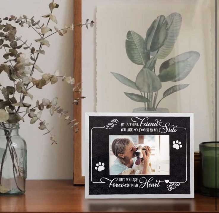 Dog Memorial Gift for Loss of Dog, 8×10 Frame, Holds 4×6 Photo