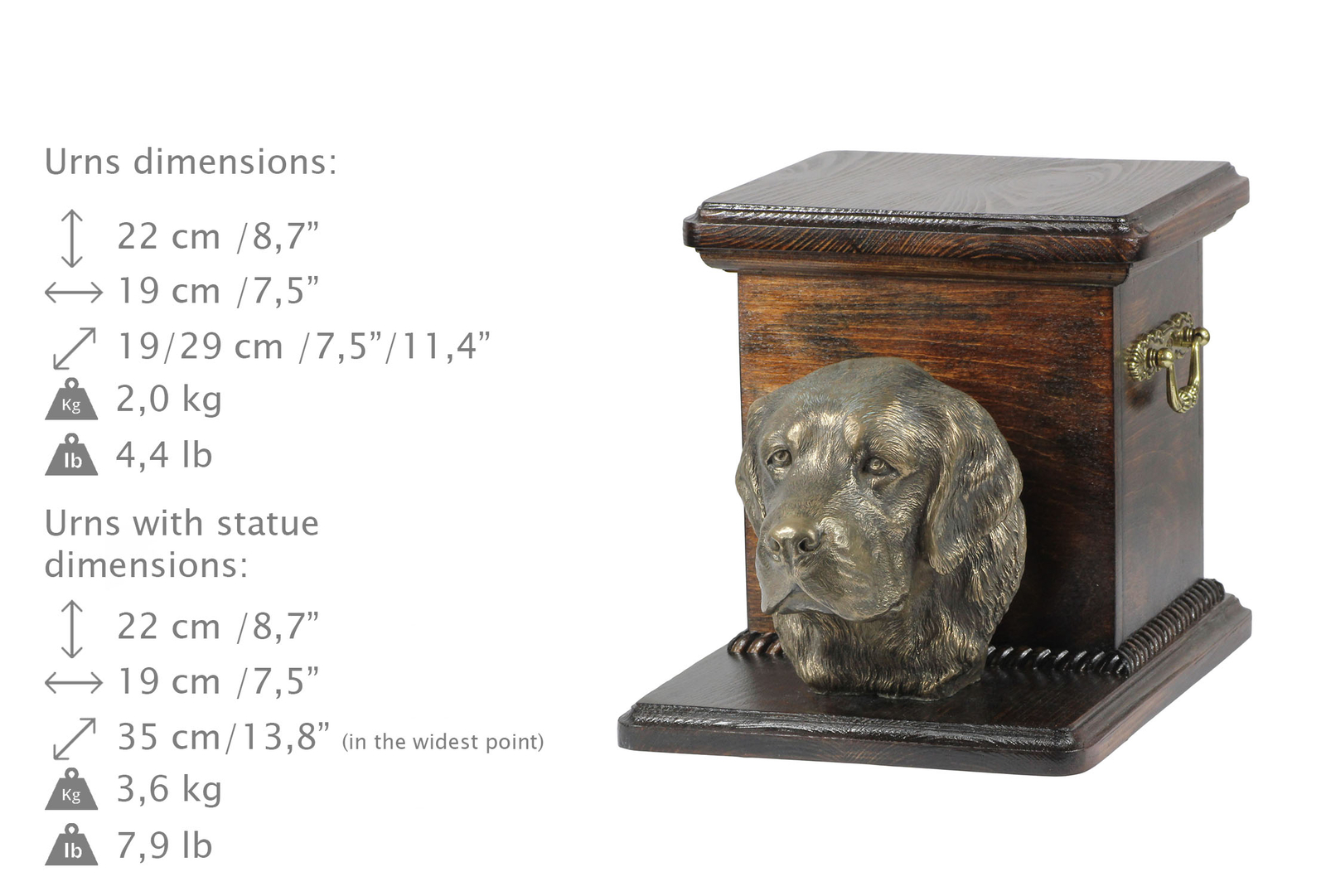 Golden Retriever Wooden Urn With Dog Art-Dog