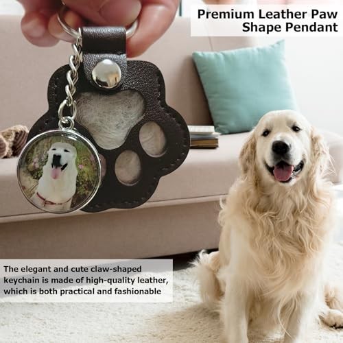 Personalized Pet Hair Keepsake Box for Dog, Pet Hair Storage Black & Red Paw