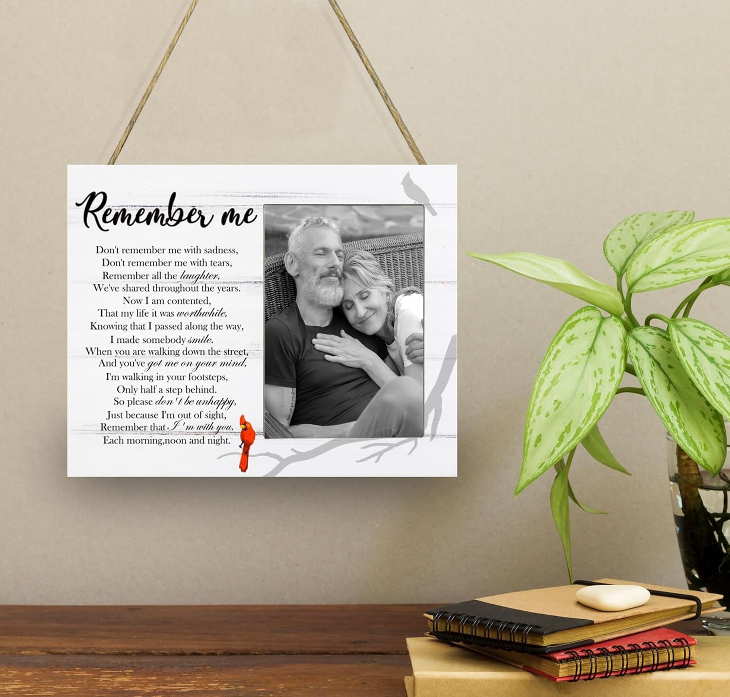 Remember Me Picture Frame, Memorial Frame Gift for Loss of Loved One, 8×10