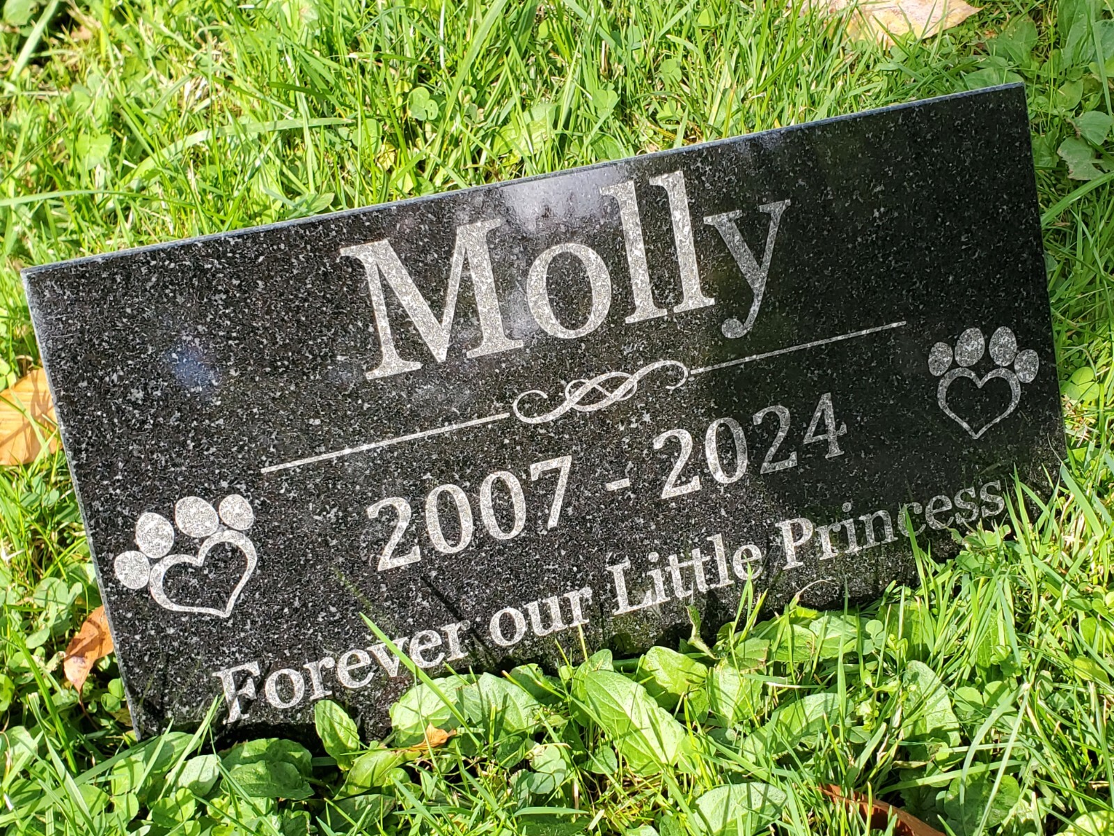 Pet Memorial Grave Stone Marker | Dog Cat Headstone | Tombstone Garden Gift t11