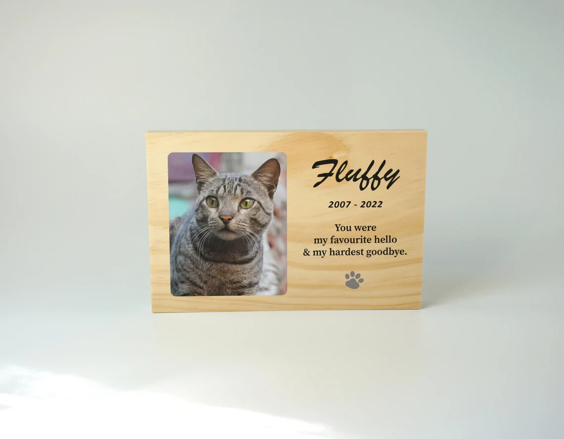 Personalised Pet loss Memorial Photo Plaque Dog Cat Horse Keepsake Gift