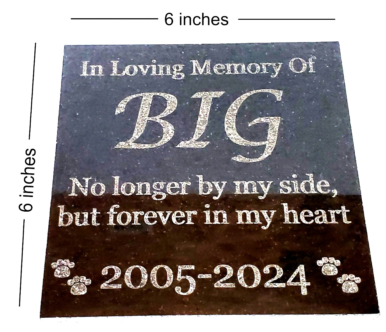 Polished Granite Dog or Cat Pet Memorial Grave Stone Garden Headstone Marker d3
