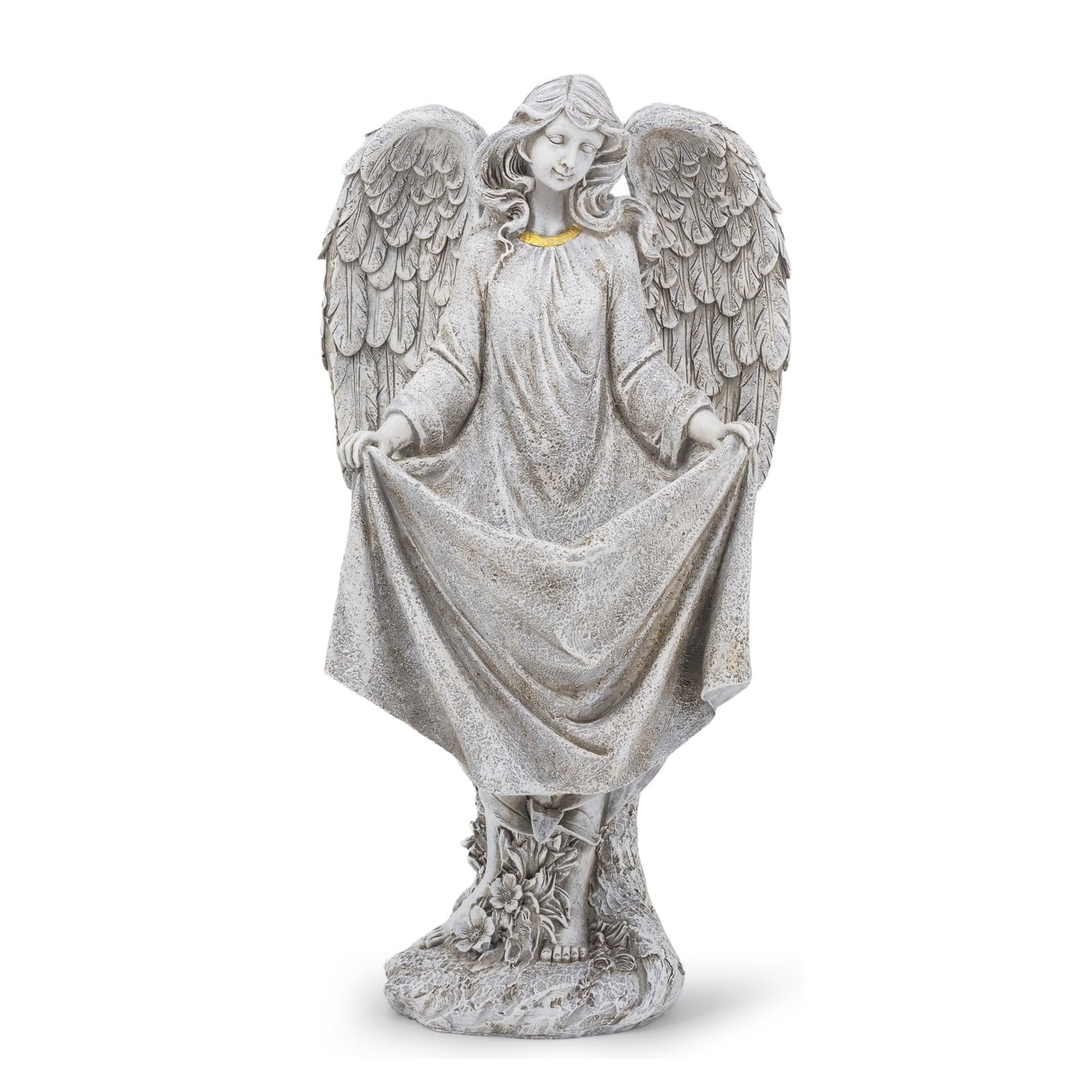 basen Angel Garden Statue Outdoor, Memorial Angel Figurine for Grave Yard Law…