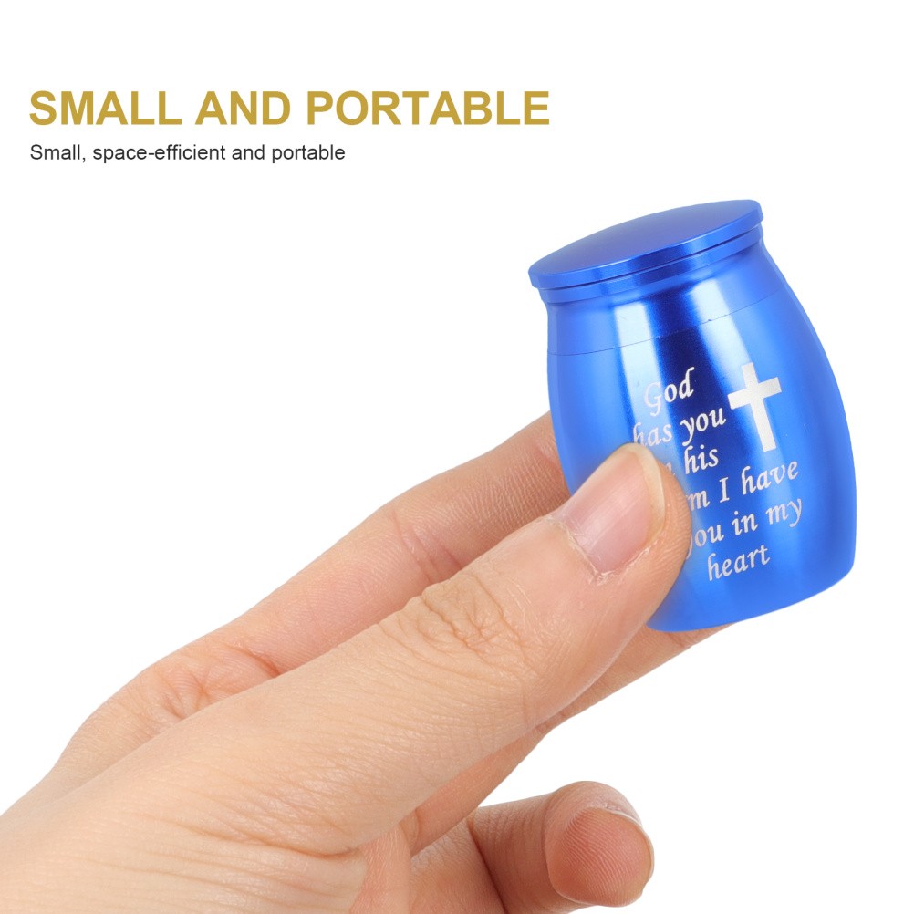 Cremation Box Metal for Pet Ashes Storage Jar Simple Design 1Pack