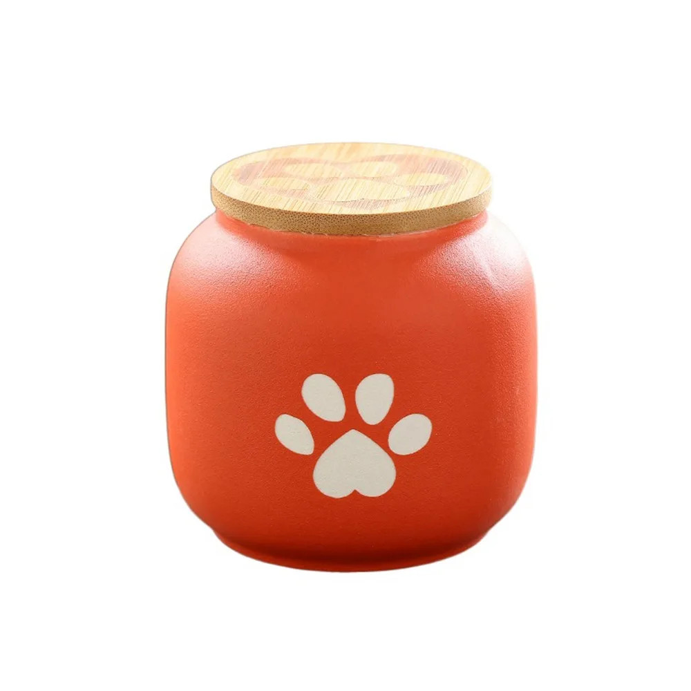 Cute Ceramic Pet Urn Memorial Ashes Box with Lid Moisture Proof