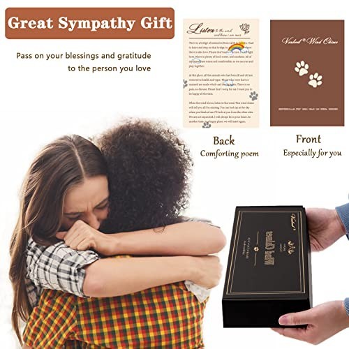 Pet Memorial Wind Chimes 28 Inch Dog Cat Sympathy Gift Loss Remembrance