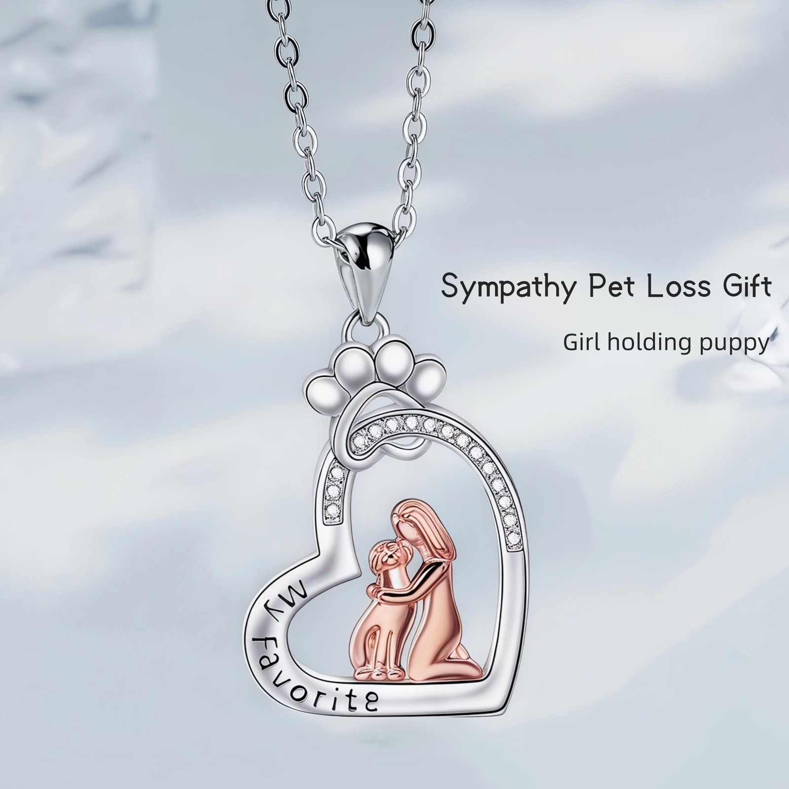 Dog Memorial Gifts Remembrance Necklace: Loss of Dog Sympathy Gift Personaliz…