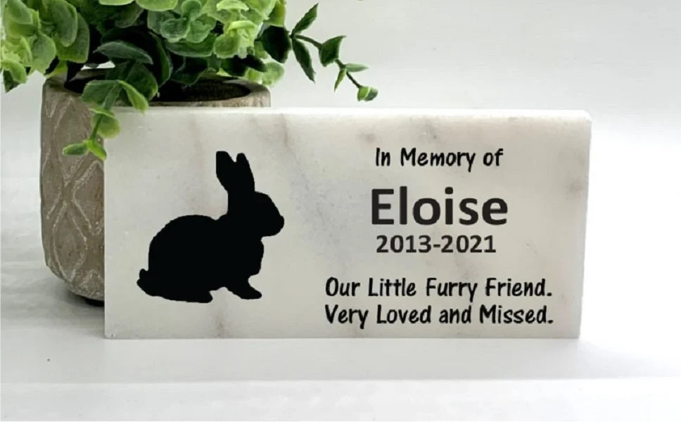 Rabbit Memorial – Personalized Pet Memorial Stone – Bunny Loss sympathy Gift