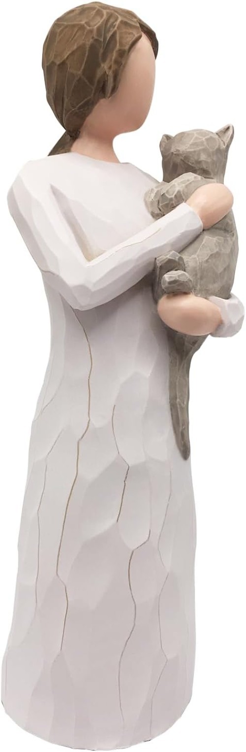 Collectible Cat Remembrance Gift – Sentimental 6-Inch Cat Angel Statue with Card