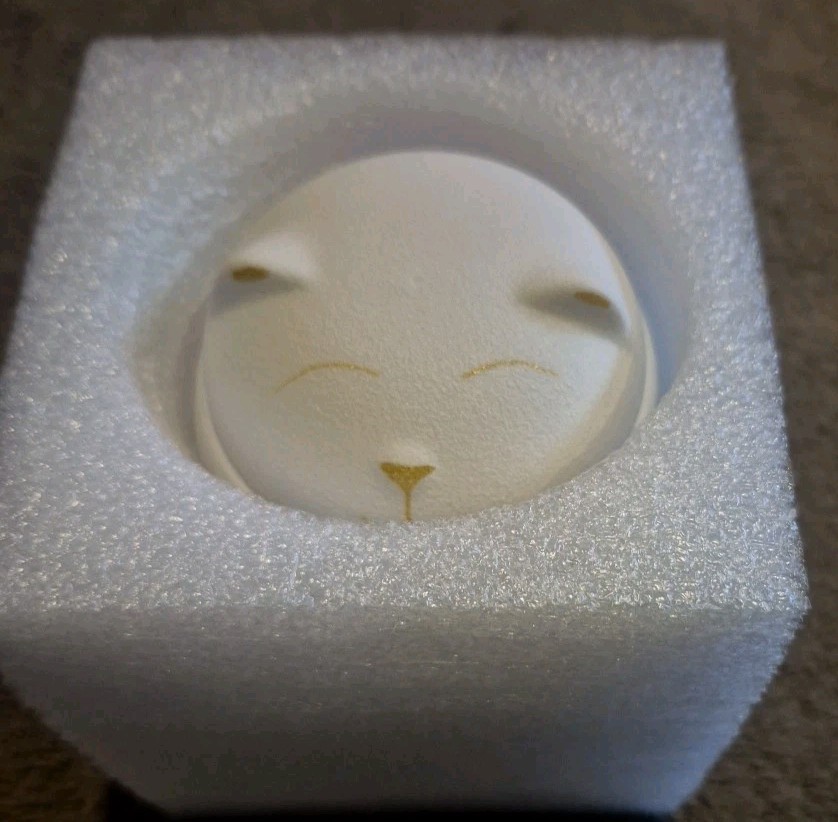 Cat Urn White Ceramic 3 1/2 Inches.Brand New