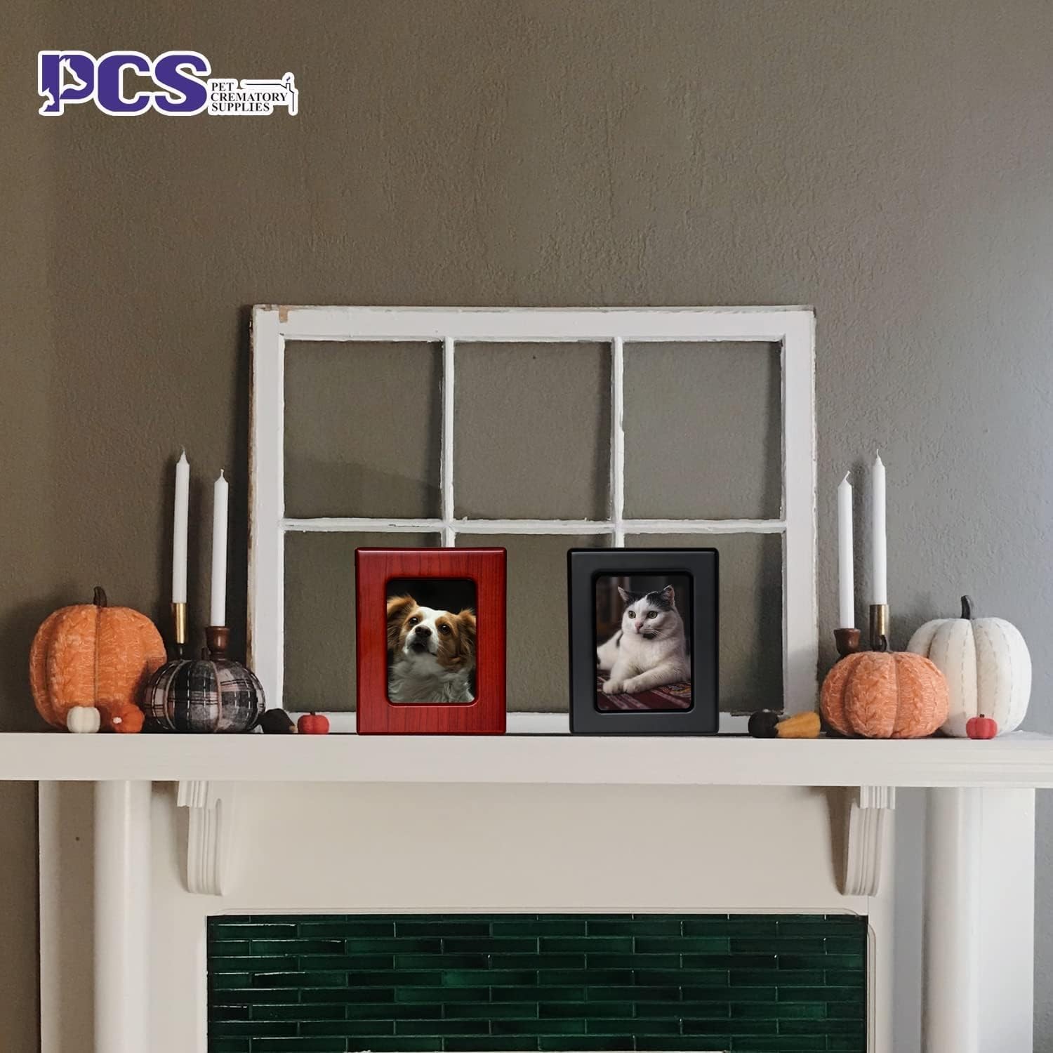 Cat Photo Urns for Ashes Pet Cremation Memorial Box Small Black Keepsake Case