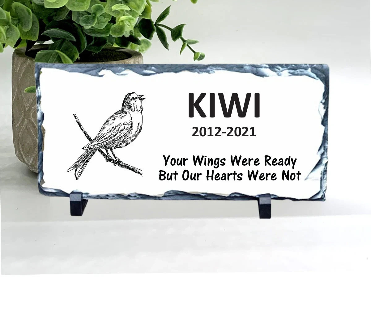 Bird Memorial – Personalized Pet Memorial Stone – Bird Loss sympathy Gift