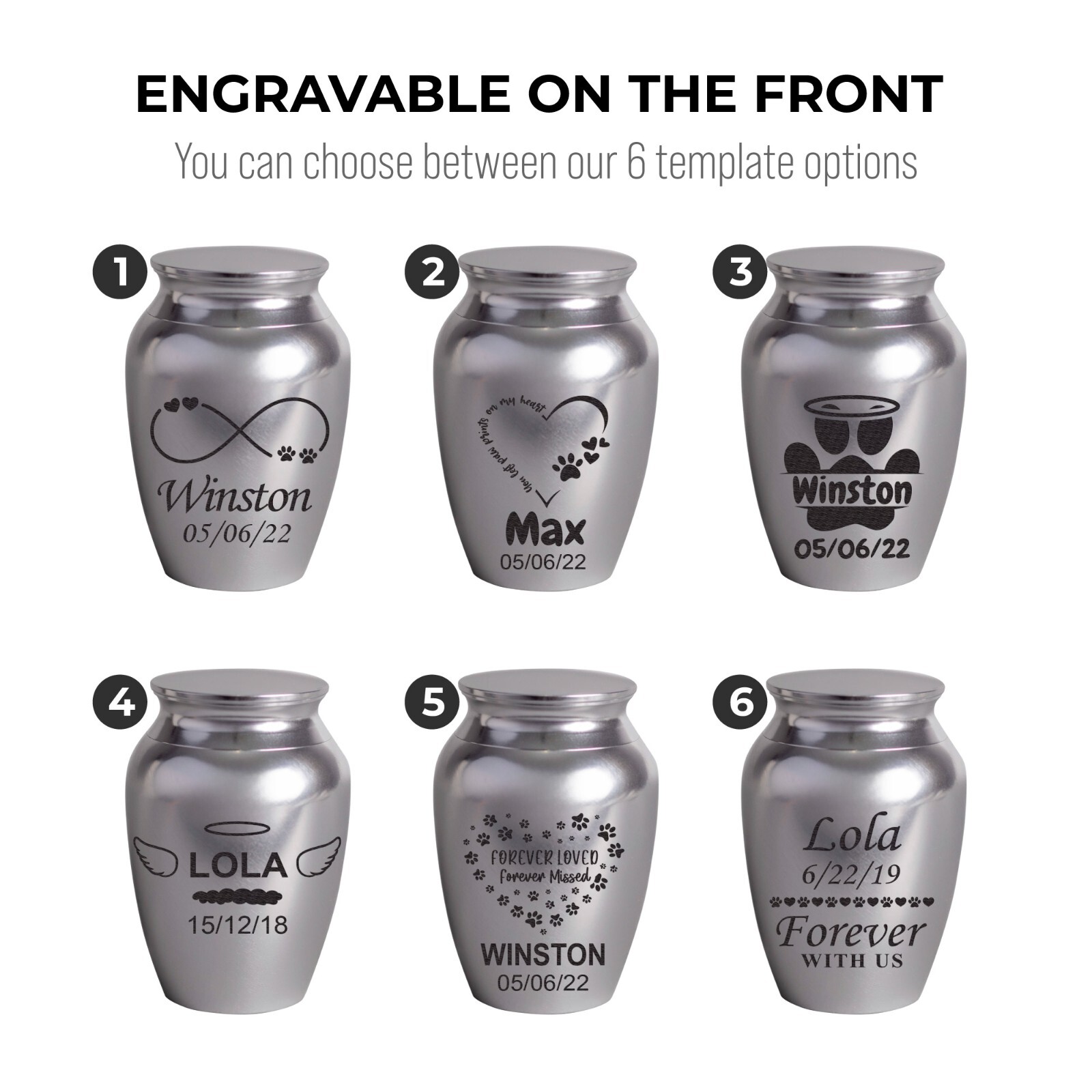 Personalized Cremation Keepsake Pet Ashes Mini Urn Waterproof with Airtight