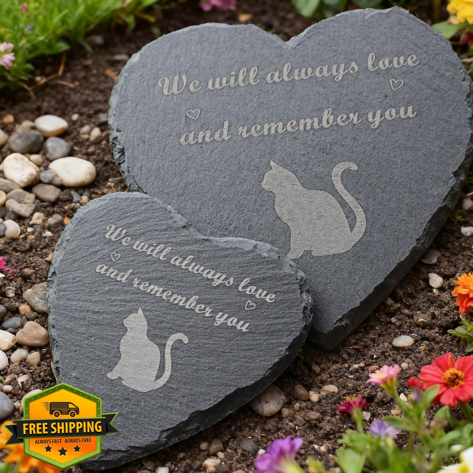 SZKISIDA cat memorial stone 6 inch