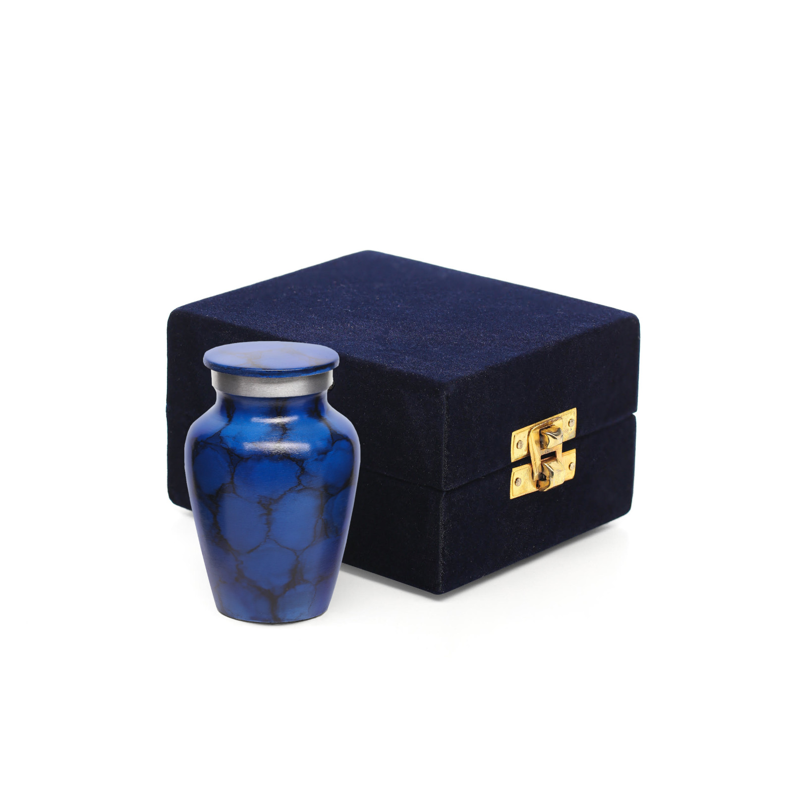 Pet Cremation Urn, Small urn for Animal Ashes, Blue Black