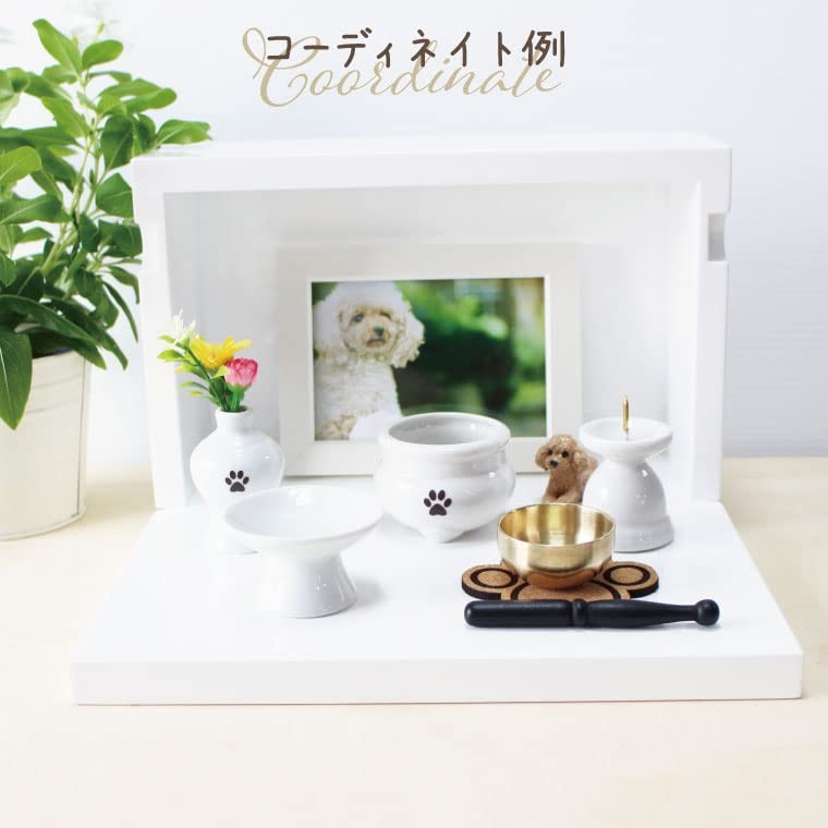 Pet Memorial Set with Paw Print Bouquet