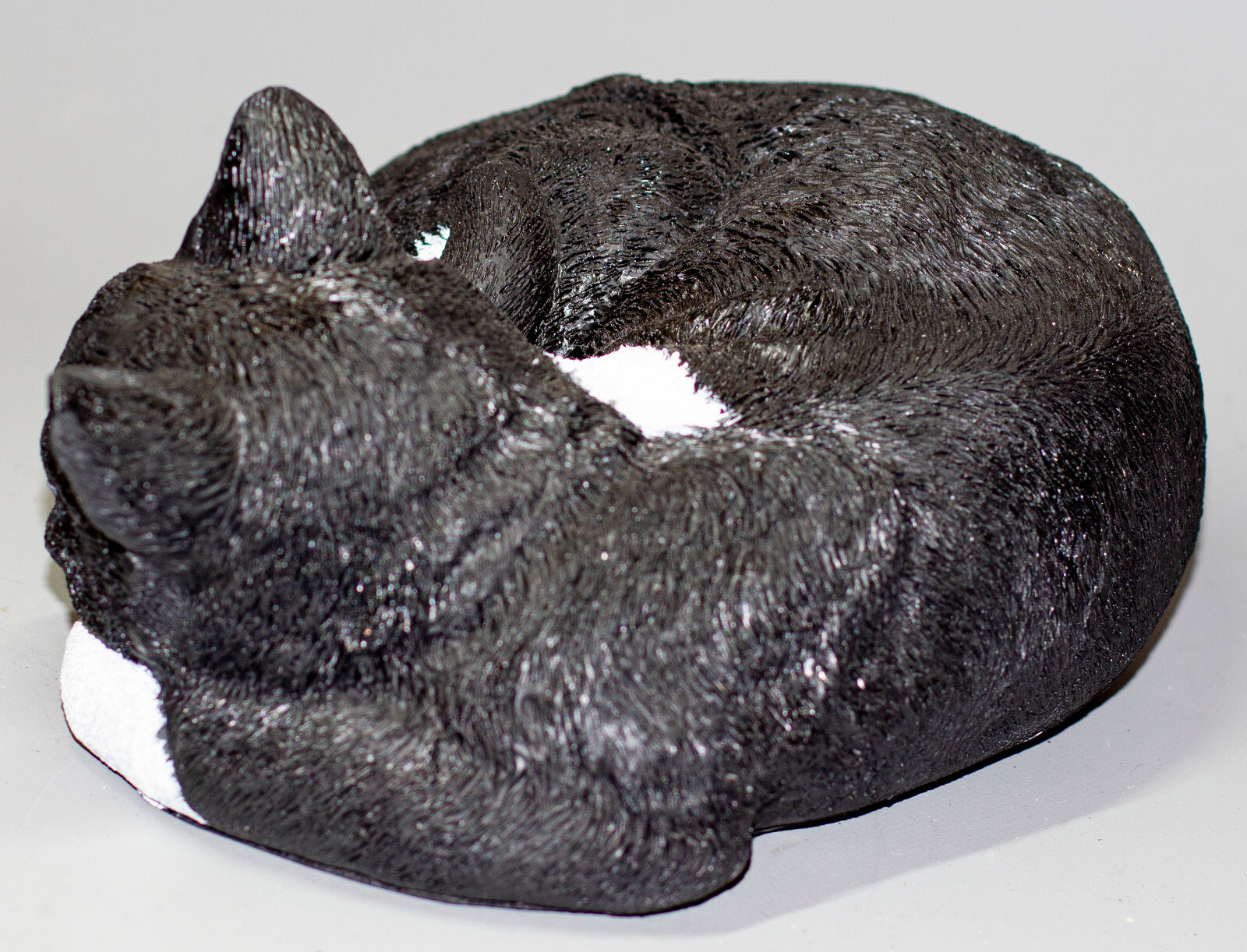 Black White Cat Cremation Urn Ashes Memorial Pet Loss Sculpture Sympathy Gifts