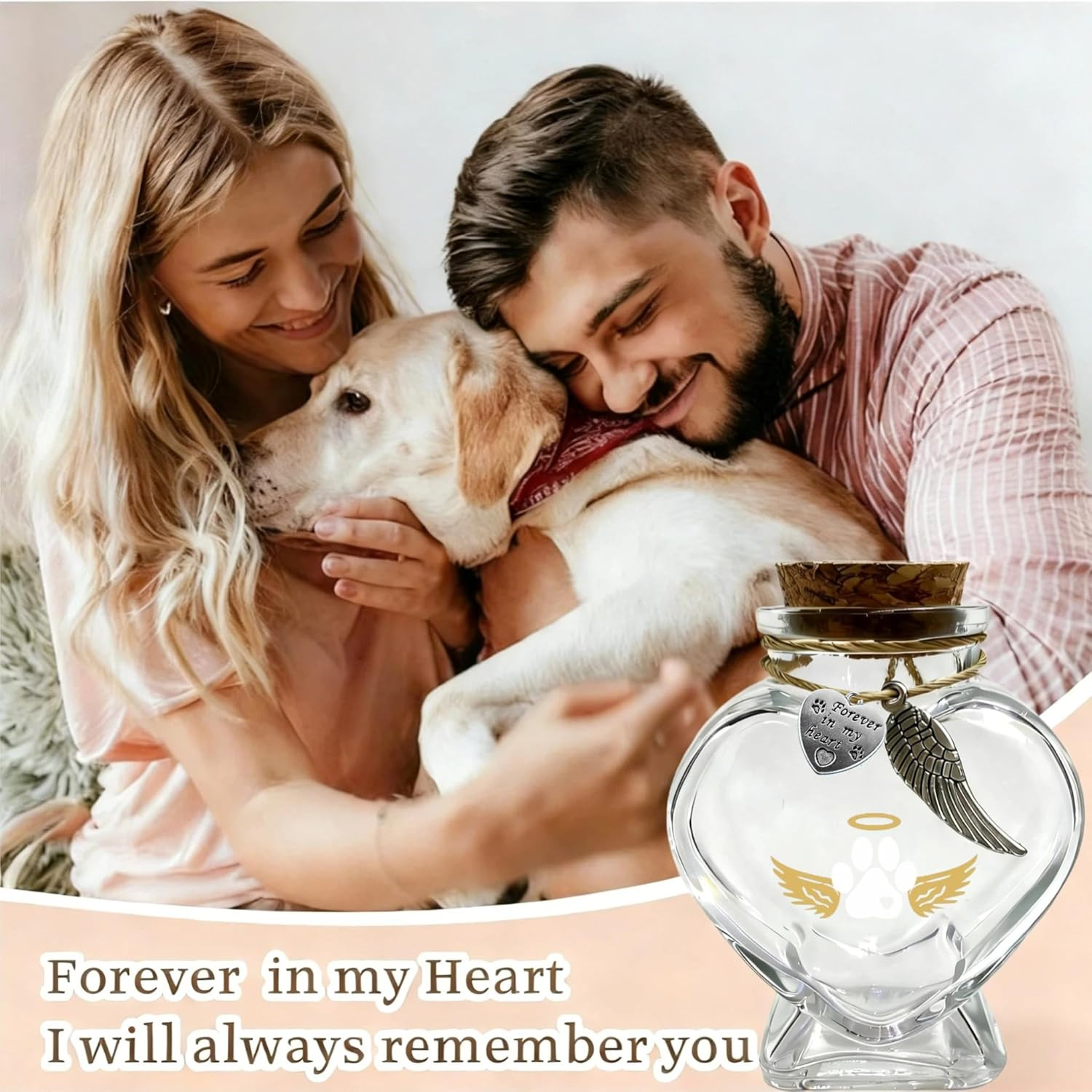 Pet Memorial Bottle for Pet Hair, Pet Fur Memorial Keepsake, Keepsake for Dog an