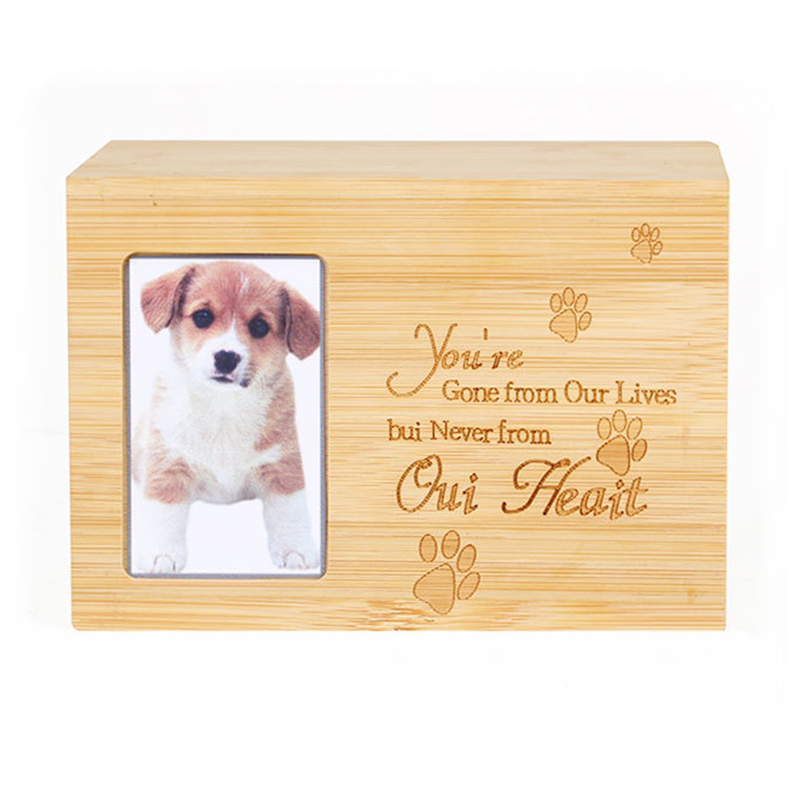 Pet Memorial Urns for Dog or Cat Memory Box with Photo Frame Pet Cremation Urns